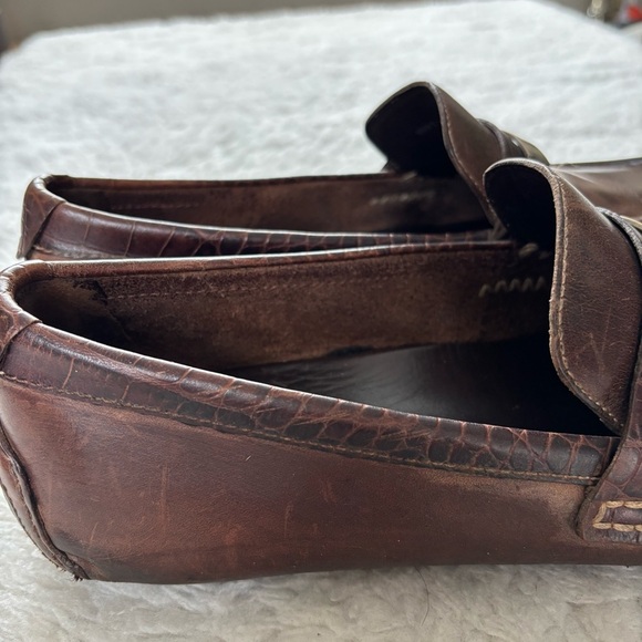 Cole Haan Dark Brown Leather Driving/Loafers with Metal Detail size 11 M main image 10